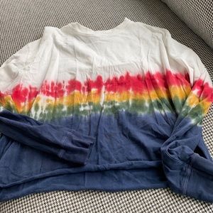Cropped tie dye shirt